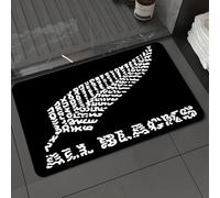 DALEXHM Tapis de Bain 50x80 cm, antidérapant,Doux,Absorbant l'eau,en Microfibre,pour la Salle de Bain,Lavable en Machine,Illustration du Logo des All Blacks de Nouvelle-Zélande