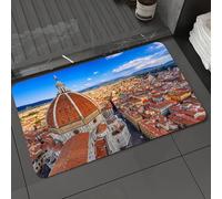 DALEXHM Tapis de Bain 50x80 cm, antidérapant,Doux,Absorbant l'eau,en Microfibre,pour la Salle de Bain,Lavable en Machine,Basilique de Santa Maria Del Fiore à Florence en Italie.