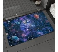 DALEXHM Tapis de Bain 50x80 cm, antidérapant,Doux,Absorbant l'eau,en Microfibre,pour la Salle de Bain,Lavable en Machine,Espace, Science-Fiction, Univers, Fantasy, Ciel étoilé, nébuleuse, astronautes