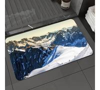 DALEXHM Tapis de Bain 50x80 cm, antidérapant,Doux,Absorbant l'eau,en Microfibre,pour la Salle de Bain,Lavable en Machine,Mont Blanc Chamonix Alpes françaises France Europe Touristes Escaladant la Mon