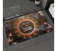 DALEXHM Tapis de Bain 50x80 cm, antidérapant,Doux,Absorbant l'eau,en Microfibre,pour la Salle de Bain,Lavable en Machine,Tu ES ma Chanson ine à l'intérieur d'un Cadre de Soleil