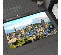 DALEXHM Tapis de Bain 50x80 cm, antidérapant,Doux,Absorbant l'eau,en Microfibre,pour la Salle de Bain,Lavable en Machine,L'horizon d'Édimbourg vu Depuis Calton Hill, en Écosse