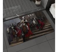 DALEXHM Tapis de Bain 50x80 cm, antidérapant,Doux,Absorbant l'eau,en Microfibre,pour la Salle de Bain,Lavable en Machine,Moyen Âge, Un général dirigeant Le théâtre d'opérations de Ses Soldats