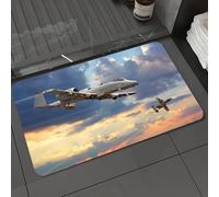 DALEXHM Tapis de Bain 50x80 cm, antidérapant,Doux,Absorbant l'eau,en Microfibre,pour la Salle de Bain,Lavable en Machine,Avion, Mission des Casques Bleus Jet Up tanationale