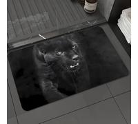 DALEXHM Tapis de Bain 50x80 cm, antidérapant,Doux,Absorbant l'eau,en Microfibre,pour la Salle de Bain,Lavable en Machine,Portrait d'un léopard de l'amour en été