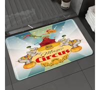 DALEXHM Tapis de Bain 50x80 cm, antidérapant,Doux,Absorbant l'eau,en Microfibre,pour la Salle de Bain,Lavable en Machine,Cirque, Annonce de Spectacle sous chapiteau de Cirque Magique, Style Vintage,