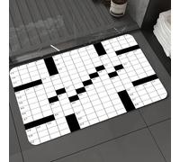 DALEXHM Tapis de Bain 60x100cm, antidérapant,Doux,Absorbant l'eau,en Microfibre,pour la Salle de Bain,Lavable en Machine,Mots croisés avec Cases vides pour insérer des Mots afin de créer Un Message c