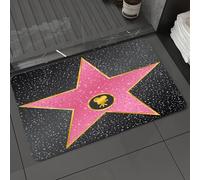 DALEXHM Tapis de Bain 60x100cm, antidérapant,Doux,Absorbant l'eau,en Microfibre,pour la Salle de Bain,Lavable en Machine,Fête de Stars de la Pop, Symbole du Hollywood Walk of Fame, Divertissement de