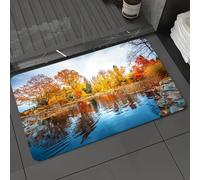 DALEXHM Tapis de Bain 60x100cm, antidérapant,Doux,Absorbant l'eau,en Microfibre,pour la Salle de Bain,Lavable en Machine,Jardin de Queenstown en Nouvelle-Zélande en Automne