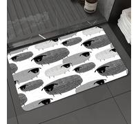 DALEXHM Tapis de Bain 60x100cm, antidérapant,Doux,Absorbant l'eau,en Microfibre,pour la Salle de Bain,Lavable en Machine,Motifs Mignons, Textures Graphiques, Moutons