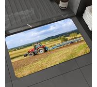 DALEXHM Tapis de Bain 60x100cm, antidérapant,Doux,Absorbant l'eau,en Microfibre,pour la Salle de Bain,Lavable en Machine,Un Tracteur équipé d'une Grande charrue laboure Un Tracteur de Champ avec