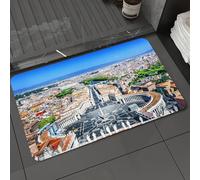 DALEXHM Tapis de Bain 60x100cm, antidérapant,Doux,Absorbant l'eau,en Microfibre,pour la Salle de Bain,Lavable en Machine,Cité du Vatican, Rome. La Place Saint-Pierre Vue du Vatican.