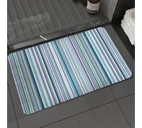 DALEXHM Tapis de Bain 60x100cm, antidérapant,Doux,Absorbant l'eau,en Microfibre,pour la Salle de Bain,Lavable en Machine,Fond d'écran Abstrait décoratif à Rayures colorées Tendance. Texture sans racc