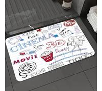 DALEXHM Tapis de Bain 60x100cm, antidérapant,Doux,Absorbant l'eau,en Microfibre,pour la Salle de Bain,Lavable en Machine,Thème de Film 3D Graffiti Cinema