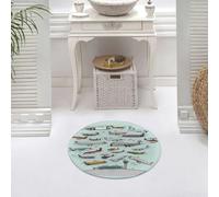 DALEXHM Tapis de Bain 60x60 cm, antidérapant,Doux,Absorbant l'eau,en Microfibre,pour la Salle de Bain,Lavable en Machine,Décoration d'avions, Avions, Aviation, hélicoptères et Jets (Dessin animé)