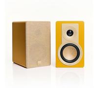 DALI KUPID Enceintes d'étagère Hi-Fi passives compactes premium, conception à 2 voies avec woofer de 4,5 pouces et tweeter de 1 pouce, support mural inclus (paire) - Jaune doré