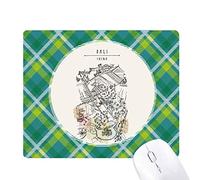 dali park entre les maisons surpeuplées de la chine réseaux verte grille pixel tapis de souris