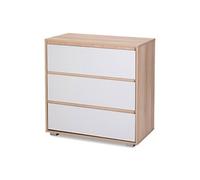 DALIA Commode en bois avec 3 tiroirs style urbain Hêtre