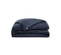DALIA - Housse de Couette 260x240cm 100 % Viscose de Bambou Bleu nuit -
