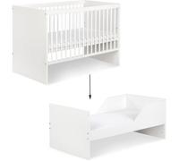 DALIA Lit évolutif bébé convertible en lit enfant 140X70 Blanc