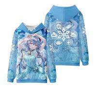 Dalicoter Genshin Impact Sweat à capuche Yoimiya Sweat à capuche imprimé 3D Sweat à capuche Anime Sweat-shirt pour homme femme, Ganyu, XX-Large