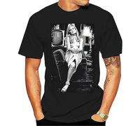 Dalida Celebrities Men T-Shirt Cotton O-Neck Short Sleeve Tshirt Funny Tees Tops Streetwear Black L