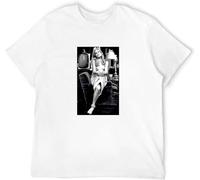 Dalida Celebrities Men T-Shirt Summer Cotton O-Neck Short Sleeve Tshirt Funny Shirt Tops Streetwear White Manches Courtes(3X-Large)