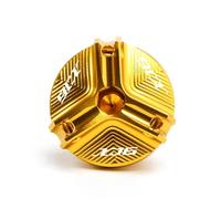DALIDAK Bouchon de réservoir de liquide de frein avant et arrière for moto Yamaha XJ6 XJ6F XJ6N Diversion 2010-2013 2014, bouchon de remplissage d'huile moteur(Oil Cap-Gold)