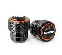 DALIDAK Convient for K-T-M 1290 1390 Super Duke R EVO 1290 Super Duke 1390 Moto Coussinet élargi Support de béquille latérale Béquille Bouchon de valve de pneu(Orange-A 1390)