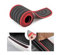 DALINGFA Protection Pare Choc Voiture pour Porsche Cayenne 2007-2010, Caoutchouc ProtéGer Strip Protecteur Pare-Chocs Arrière Autocollante,Black and Red-104cm*9cm