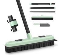 DALIPER Balai en caoutchouc pour enlever les poils d'animaux domestiques avec raclette, petite brosse à peluches pour poils de moquette, tapis, carrelage, plancher en bois dur
