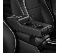 DALIUZEHUI Coussin Accoudoir Voiture pour Mercedes-Benz C-Class Standard Axle (W206), Coussin d'Accoudoir Voiture en Cuir Tapis D'Accoudoir Console Centrale de Voiture, Black B