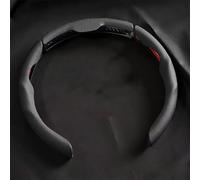 DALIUZEHUI Couvre Volant Voiture pour Jeep Grand Cherokee WK2 2011-2023, Couvre Volant en Cuir Protege Volant Voiture Antidérapant Protecteur de Volant,Black