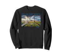 Dallas Fort Worth Texas Skyline Art DFW Paysage Urbain Funkytown Sweatshirt