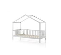 Vipack dallas lit mh 90 x 200 blanc +tente textile papillon