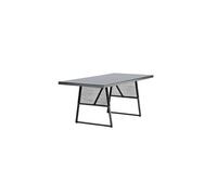 Table de Jardin en Verre "Dallas" 193cm Noir