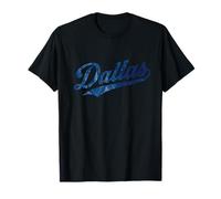 Dallas Texas Classic Blue Vintage Distressed Style Weathered T-Shirt