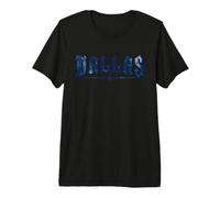 Dallas Texas Classic Blue Vintage Distressed Style Weathered T-Shirt Haut de Gamme