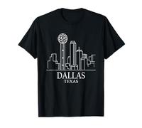 Dallas Texas Minimalist City Skyline Travel Souvenir T-Shirt