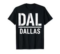 Dallas Texas Pochoir Vieilli City T-Shirt