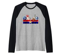 Dallas Texas The Big D City Fan Team Manche Raglan