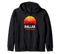 Dallas Texas Vintage Sunset Retro City State USA Sweat à Capuche