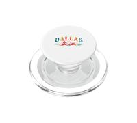Dallas Texas Vintage Western Striped Desert Landscape Sunset PopSockets PopGrip pour MagSafe