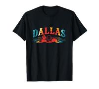 Dallas Texas Vintage Western Striped Desert Landscape Sunset T-Shirt