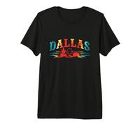 Dallas Texas Vintage Western Striped Desert Landscape Sunset T-Shirt Haut de Gamme