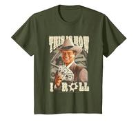 Dallas This is How I Roll T-Shirt, Enfant, Olive, 12 Ans