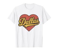 Dallas Throwback Vintage Heart Nostalgic City T-Shirt