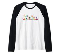 Dallas Tie Dye Vintage Inspired 60s 70s Throwback Retro Vibe Manche Raglan