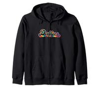 Dallas Tie Dye Vintage Inspired 60s 70s Throwback Retro Vibe Sweat à Capuche