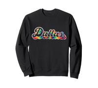 Dallas Tie Dye Vintage Inspired 60s 70s Throwback Retro Vibe Sweatshirt